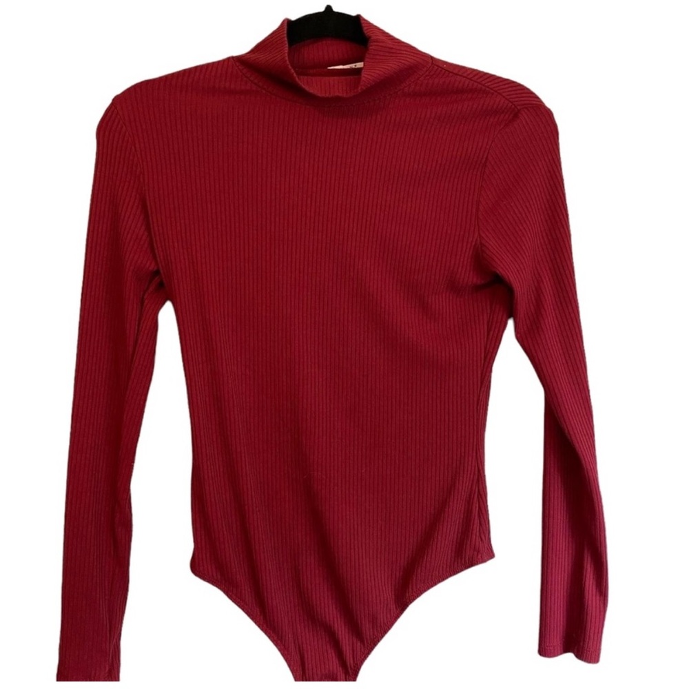 Red Long Sleeve Bodysuit